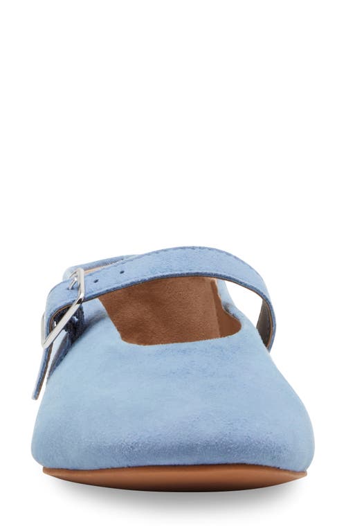 Shop Steve Madden Dreaming Mary Jane Flat In Blue Suede