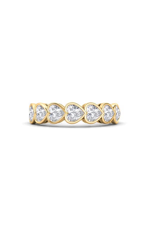 Hautecarat Bezel Heart Lab Created Diamond Ring In Yellow Gold