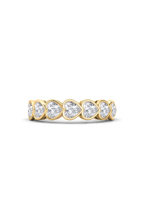 Shop Hautecarat Bezel Heart Lab Created Diamond Ring In Yellow Gold