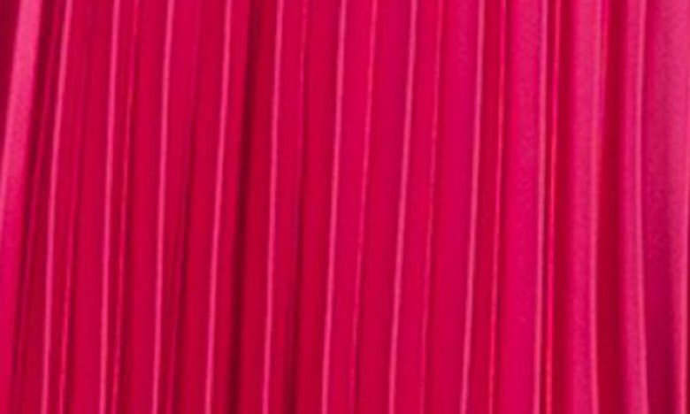 Shop Julia Jordan Sunburst Pleated Satin Maxi Dress In Bright Rose