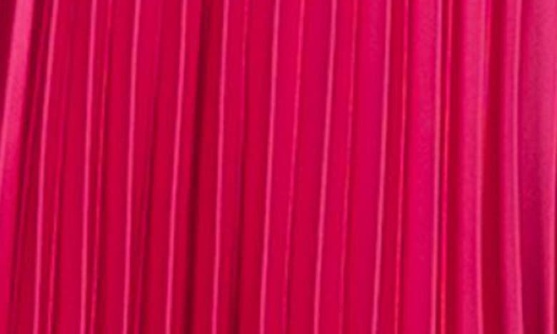 Julia Jordan Sunburst Pleated Satin Maxi Dress In Bright Rose