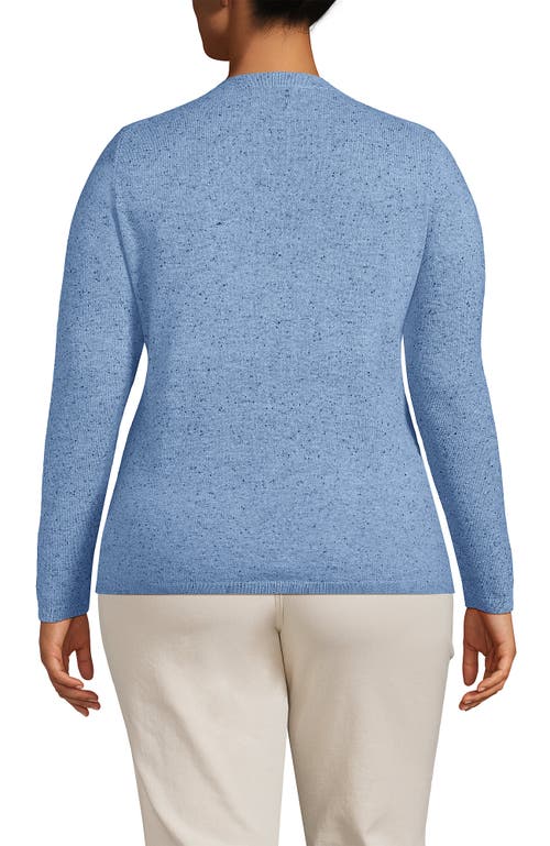 Shop Lands' End Plus Size Cashmere Sweater In Cloudy Blue Heather Donegal