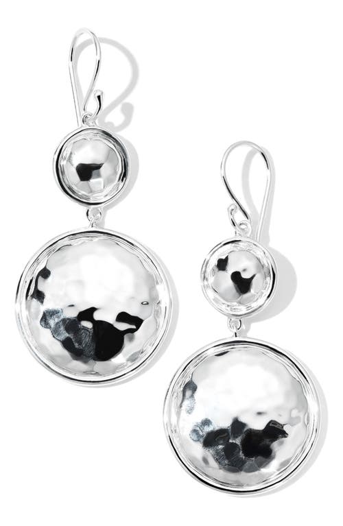 Ippolita Sterling Silver Classico Snowman Hammered Medium Earrings In Silver