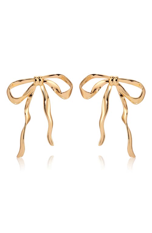 Ettika Organic Bow Earrings In Gold
