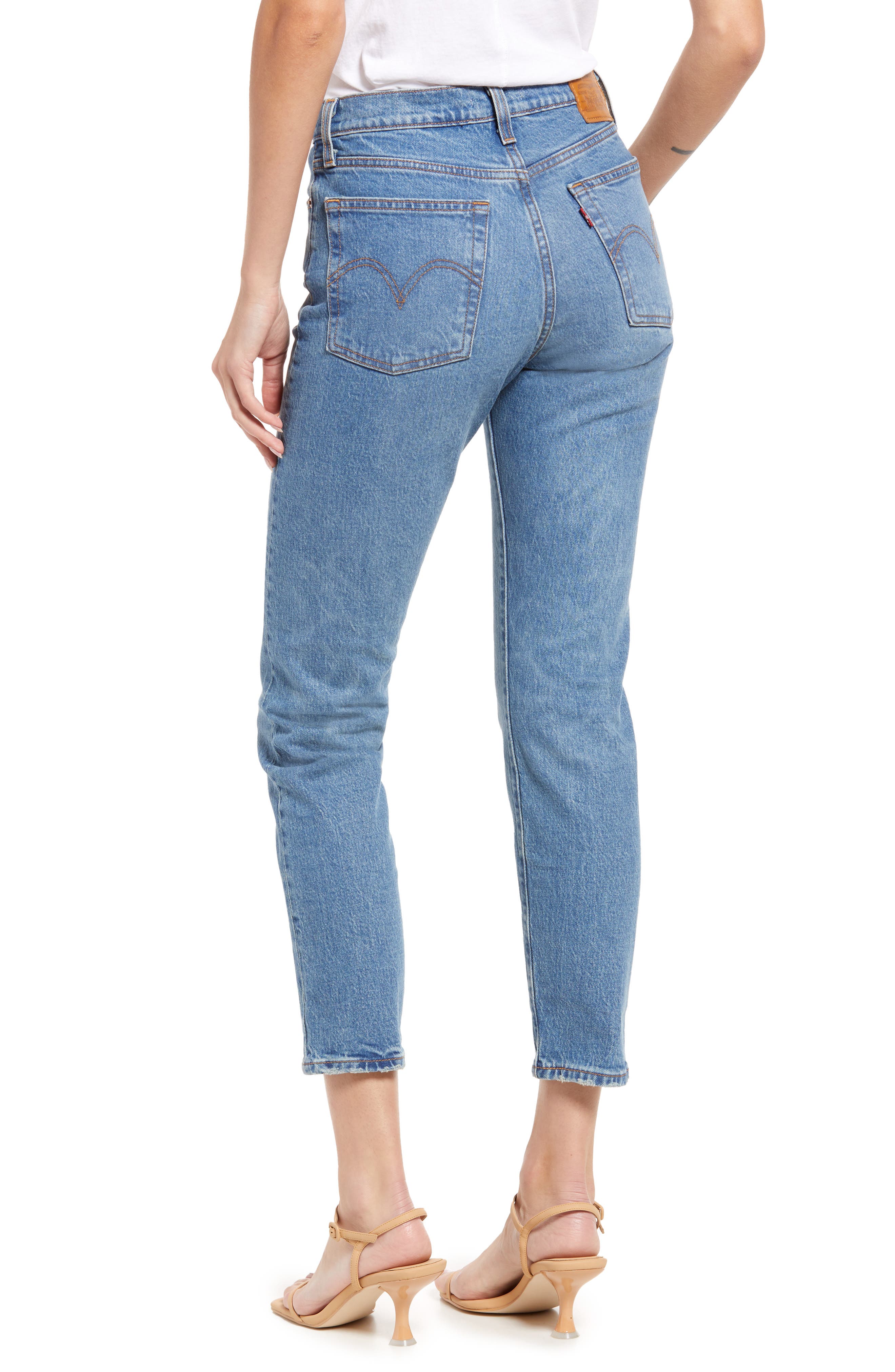 levi's blue spice wedgie skinny jeans