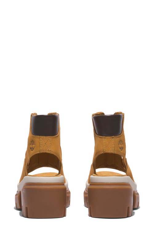 Shop Timberland Everleigh Gladiator Sandal In Wheat Nubuck