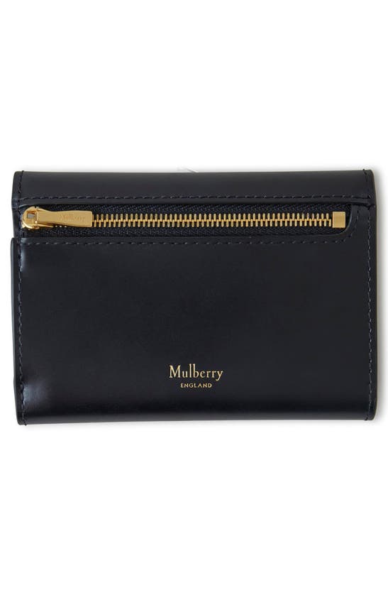 Shop Mulberry Pimlico Leather Compact Wallet In Black
