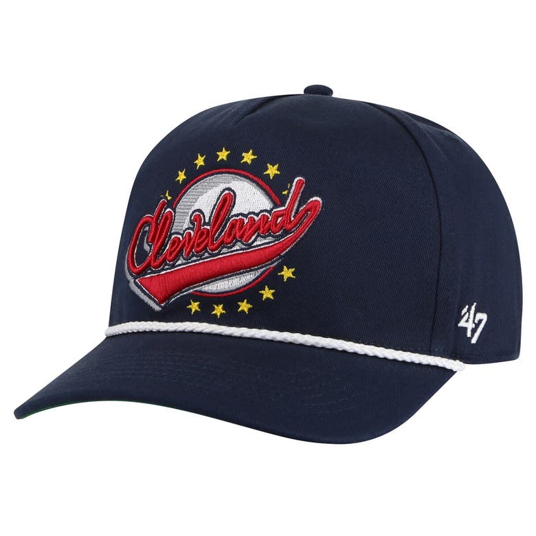 47 ' Navy Cleveland Guardians Wax Pack Collection Premier Hitch Adjustable Hat In Blue