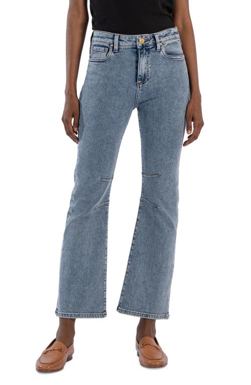 Shop Kut From The Kloth Kelsey Seamed High Waist Ankle Flare Jeans In Sensational