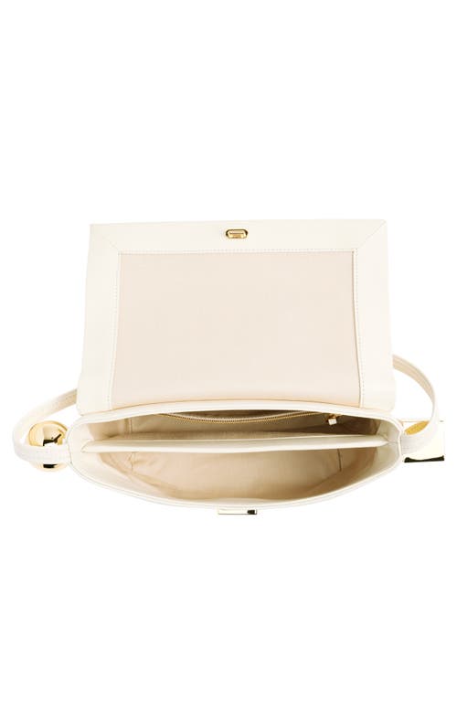 Jacquemus Le Rond Carré Leather Shoulder Bag In Light Ivory 115