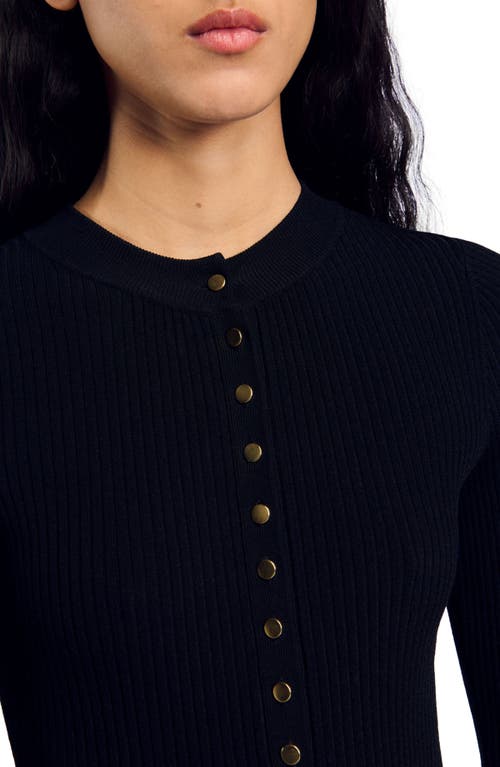 Shop Sandro Knit Bodysuit In Black