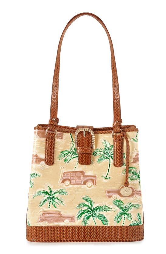 Shop Brahmin Fiora Leather Shoulder Bag In Honey Brown