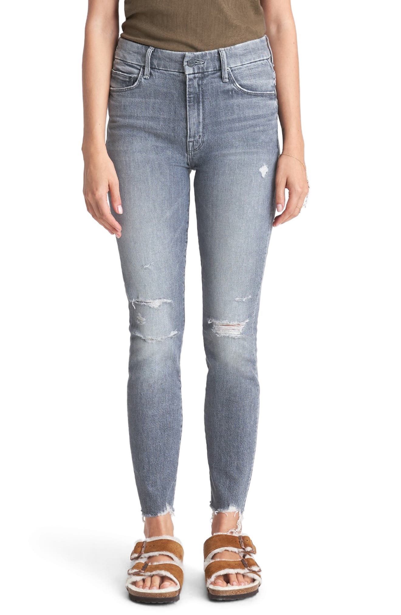 mother the looker high waist skinny jeans