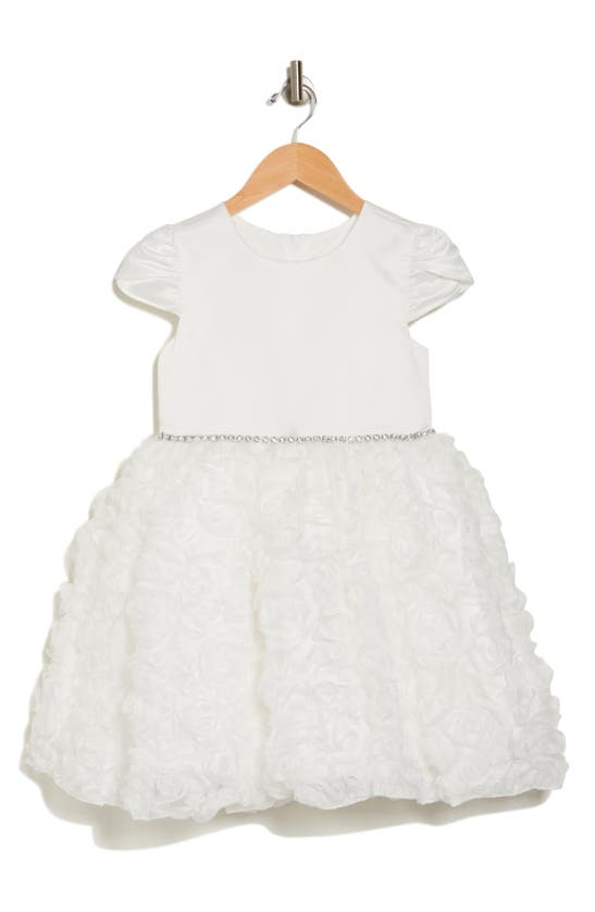 Jessica Simpson Kids' Cap Sleeve Floral Dress In Snow White