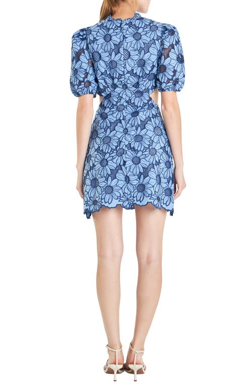 ENGLISH FACTORY ENGLISH FACTORY FLORAL EYELET CUTOUT MINIDRESS
