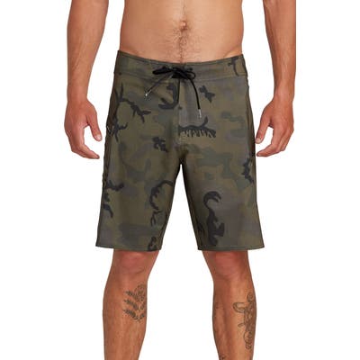 Volcom Lido Solid Mod Board Shorts, Green
