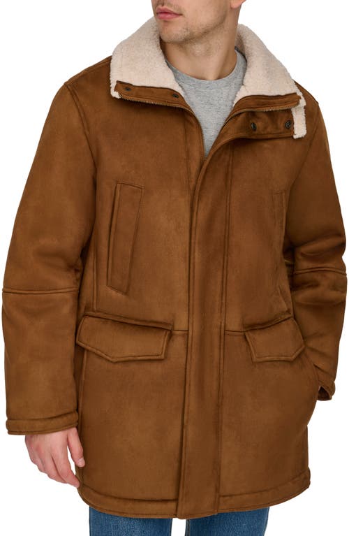 Shop Dockers ® Faux Shearling Walking Coat In Cognac