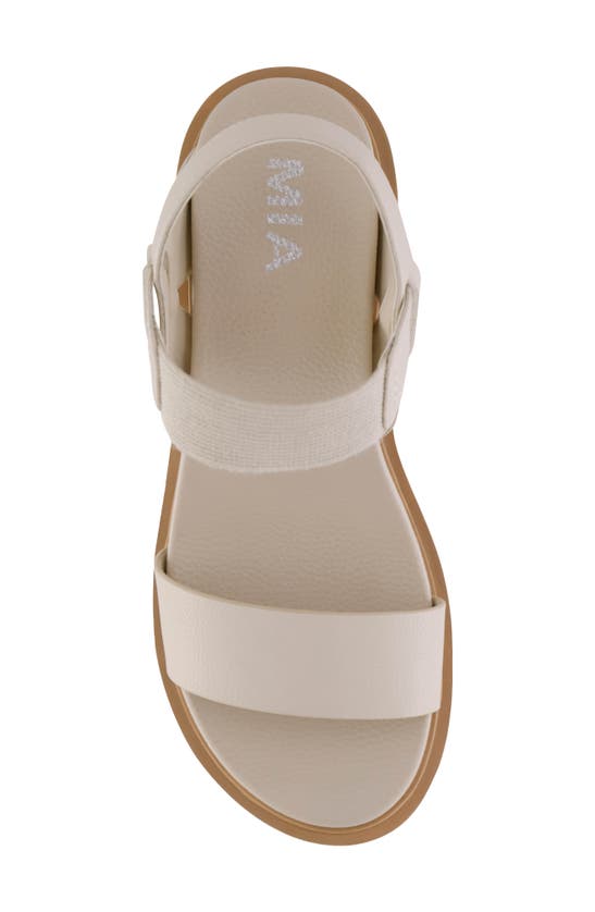 Shop Mia Ciji Wedge Platform Slingback Sandal In Ecru