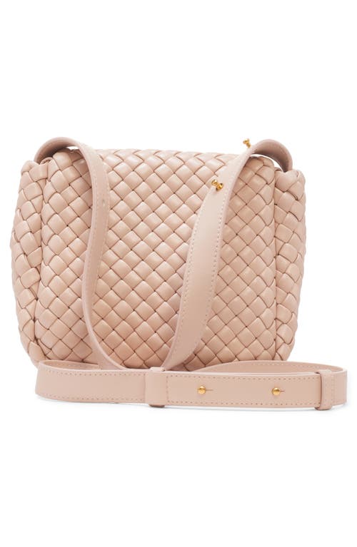Bottega Veneta Mini Cobble Padded Intrecciato Leather Shoulder Bag In Lotus/gold