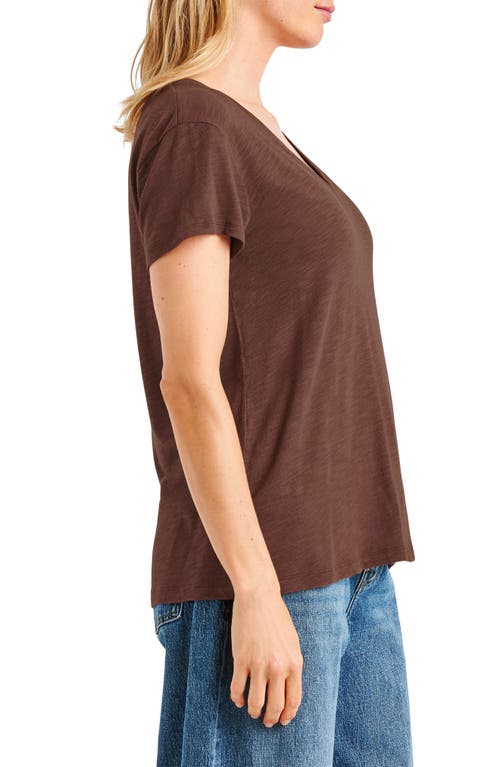 Shop Splendid Kate Slub V-neck T-shirt In Spice