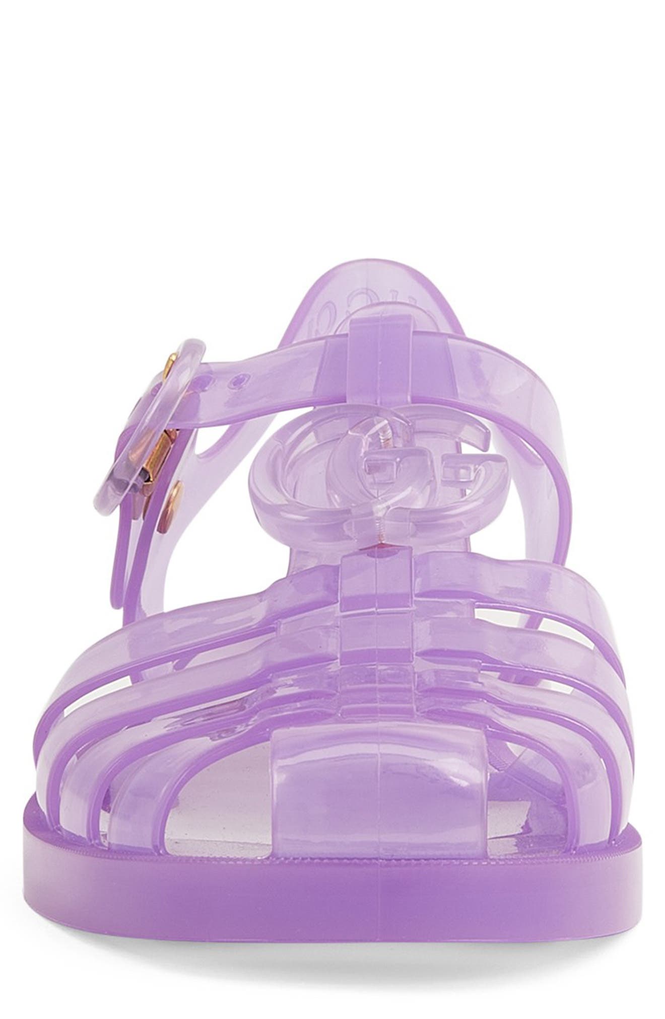 gucci jelly sandals purple