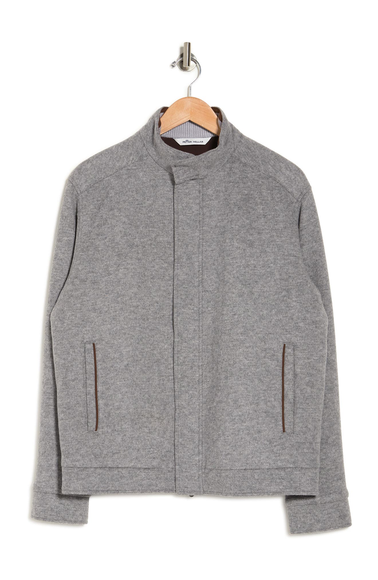grey wool bomber jacket