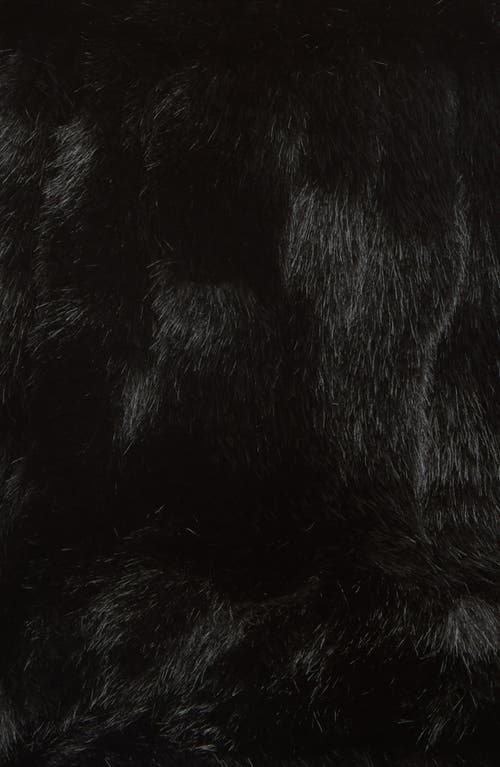 La Fiorentina Faux Fur Bucket Hat In Black