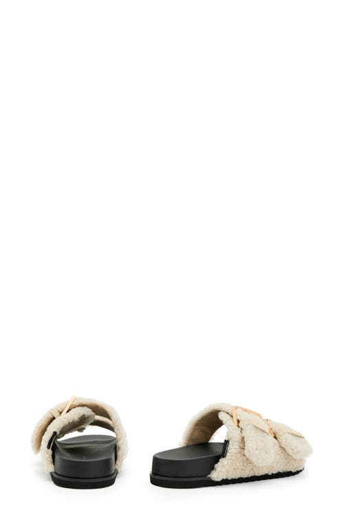 Shop Allsaints Sian Genuine Shearling Sandal In Cream White