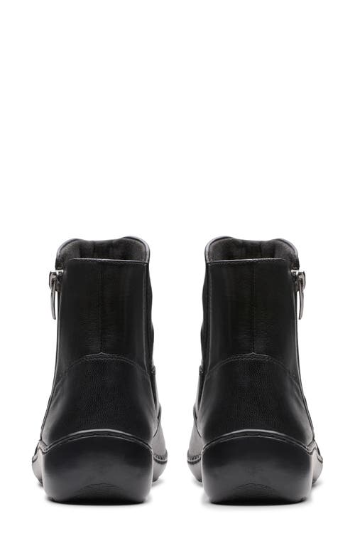 Clarks ® Cora Pace Boot In Black Leather