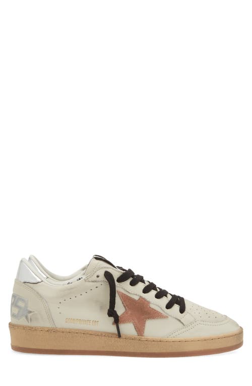 Shop Golden Goose Ball Star Low Top Sneaker In White/ash Rose