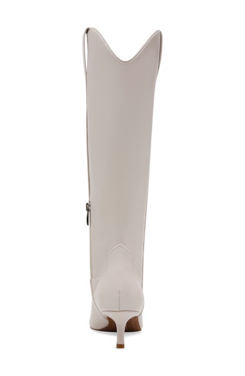 Steven New York Britt Western Pointed Toe Boot In Bone