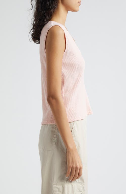 Shop Atm Anthony Thomas Melillo Rib Cotton Muscle Tank In Cherry Blossom