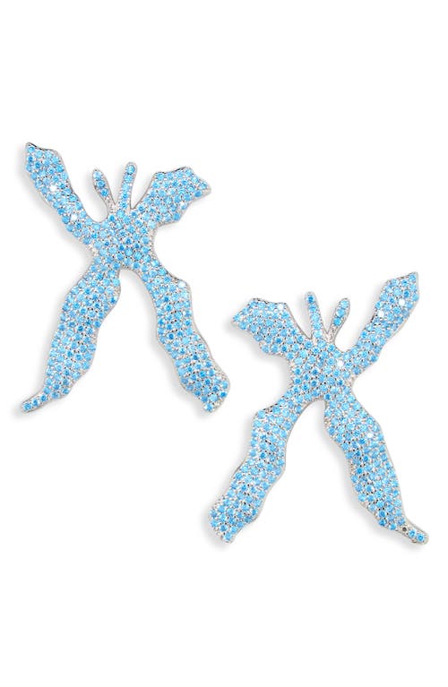 Mariposa Crystal Earrings in Aquamarine