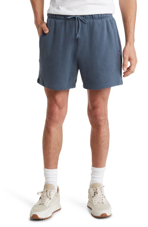 Core Organic Cotton Brushed Terry Sweat Shorts in Vintage Navy