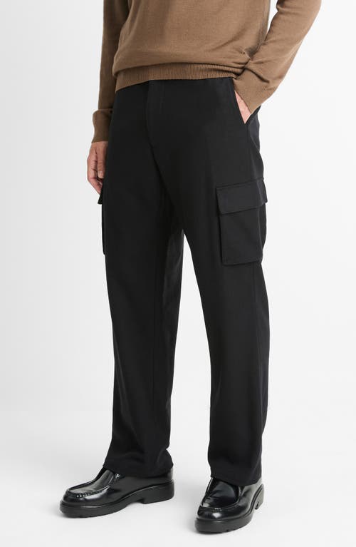 Shop Vince Wool Blend Flannel Cargo Pants In Black