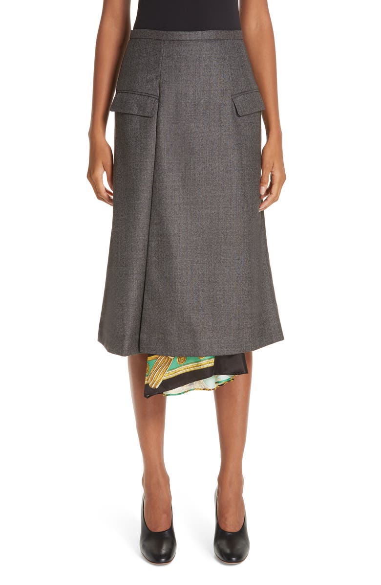 Toga Scarf Panel Wool Wrap Skirt | Nordstrom