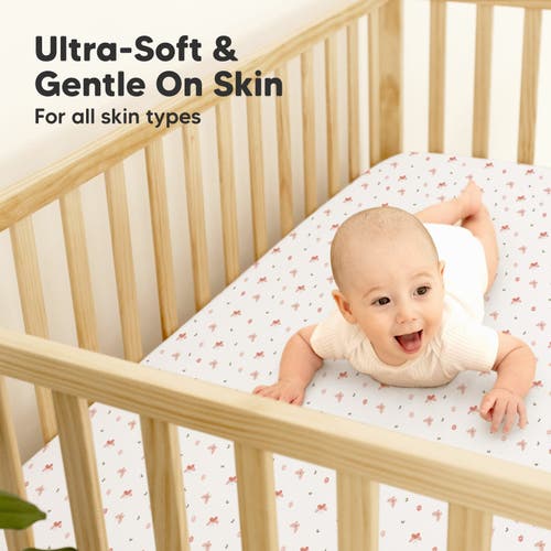 Keababies 2-pack Isla [protect+] Waterproof Crib Sheets In Butterflies