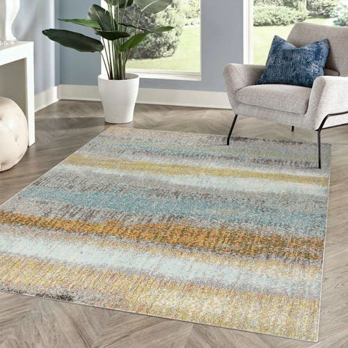 Jonathan Y Contemporary Pop Modern Abstract Vintage Area Rug In Cream/yellow
