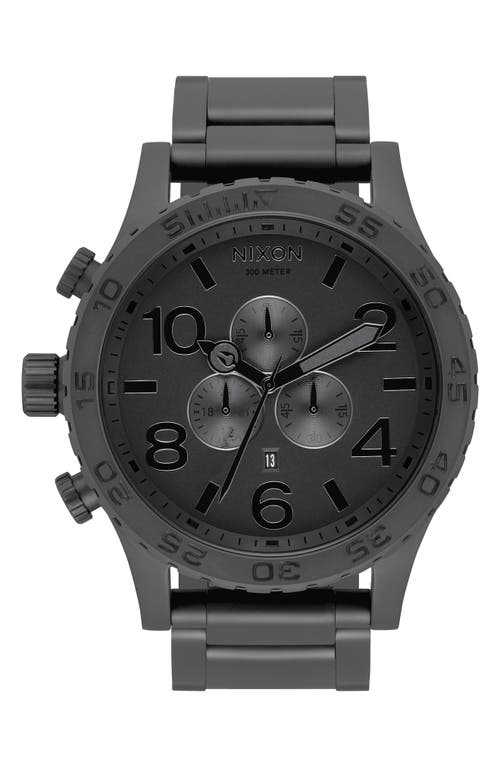 Shop Nixon 'the 51-30 Chrono' Watch, 51mm In Matte Black/black