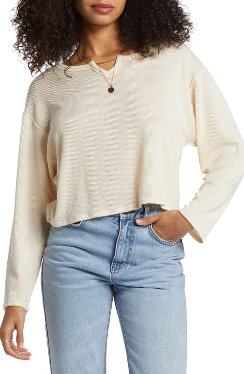 Shop Billabong Mai Tai Long Sleeve Crop T-shirt In White Cap