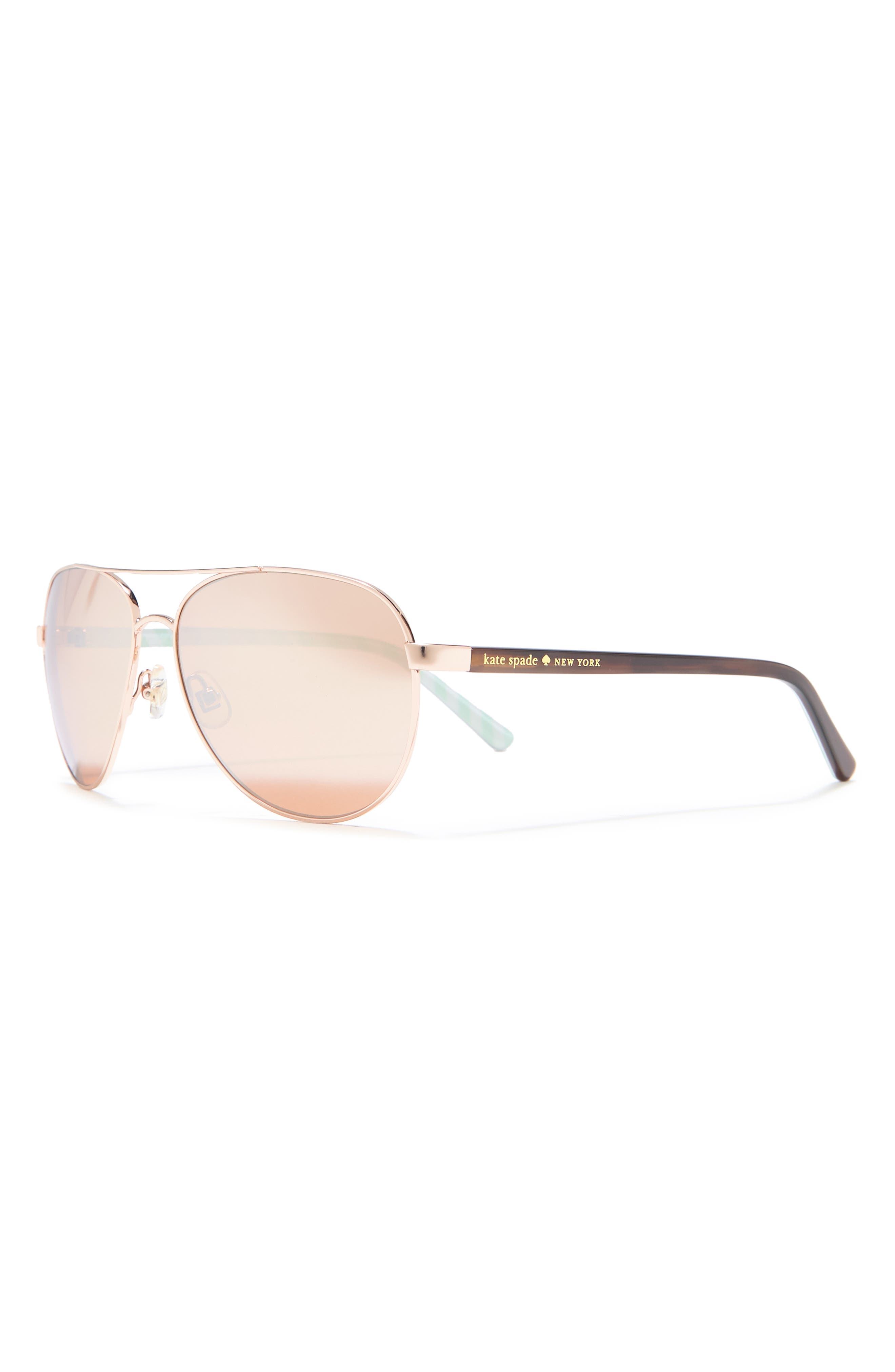 kate spade rose gold aviator sunglasses