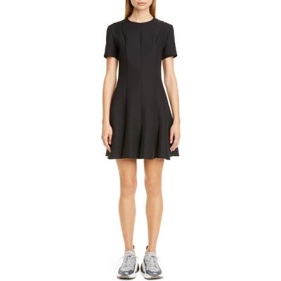 Stella Mccartney Seam Detail Fit & Flare Minidress, US / 42 IT - Black