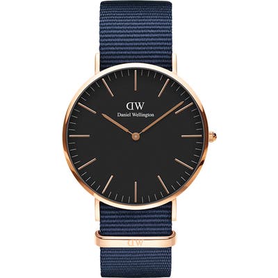 Daniel Wellington Classic Nylon Strap Watch, 40Mm