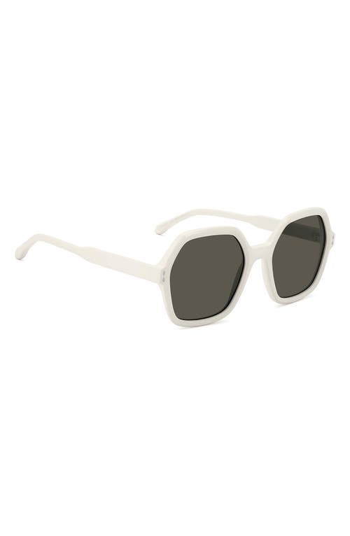 Isabel Marant 55mm Gradient Square Sunglasses In Ivory/grey