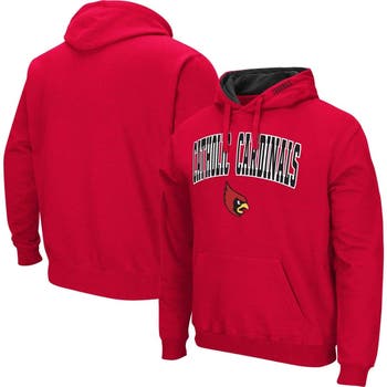 Adidas Men's Louisville Cardinals Cardinal Red Wordmark Pullover Fleece Hoodie, XL | Holiday Gift