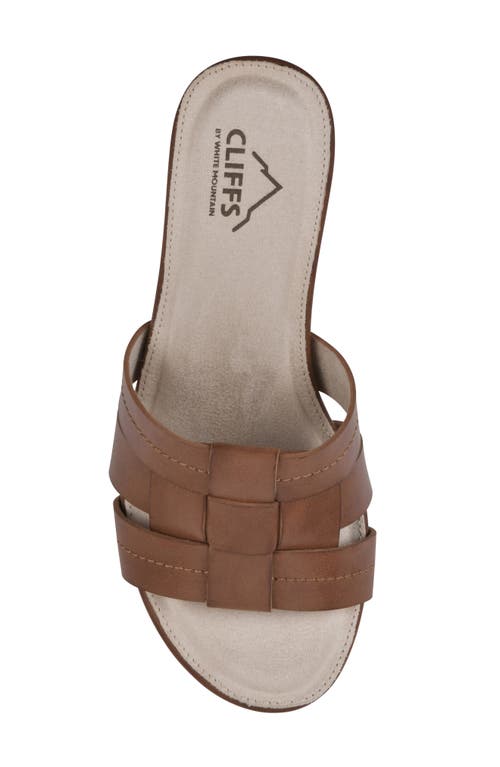 Shop Cliffs By White Mountain Candyce Wedge Sandal In Tan/burnished/smooth