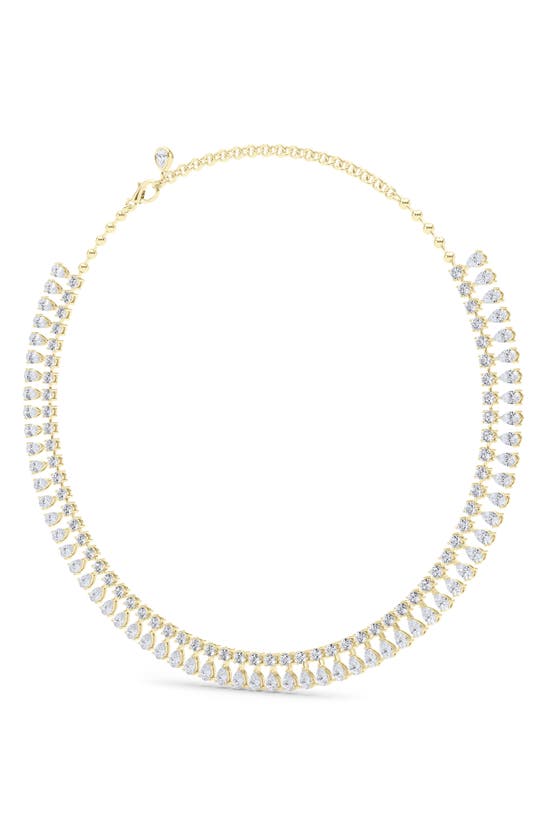 Shop Hautecarat Lab Created Diamond Frontal Necklace In 18k Yellow Gold