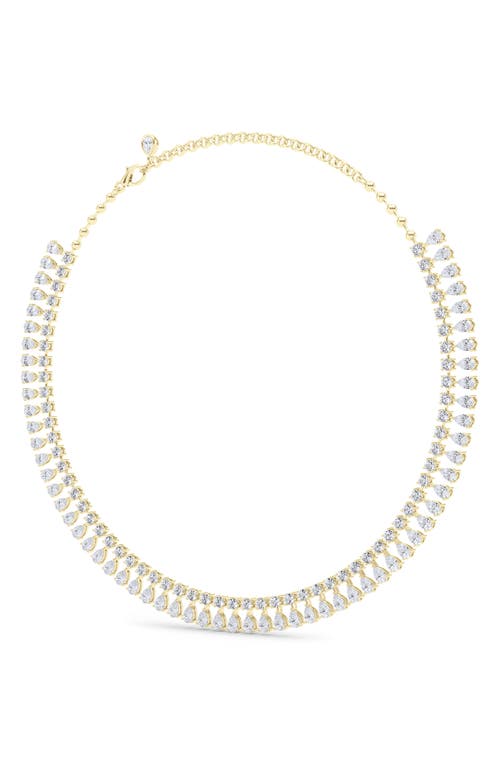 Lab Created Diamond Frontal Necklace in 18K Yellow Gold