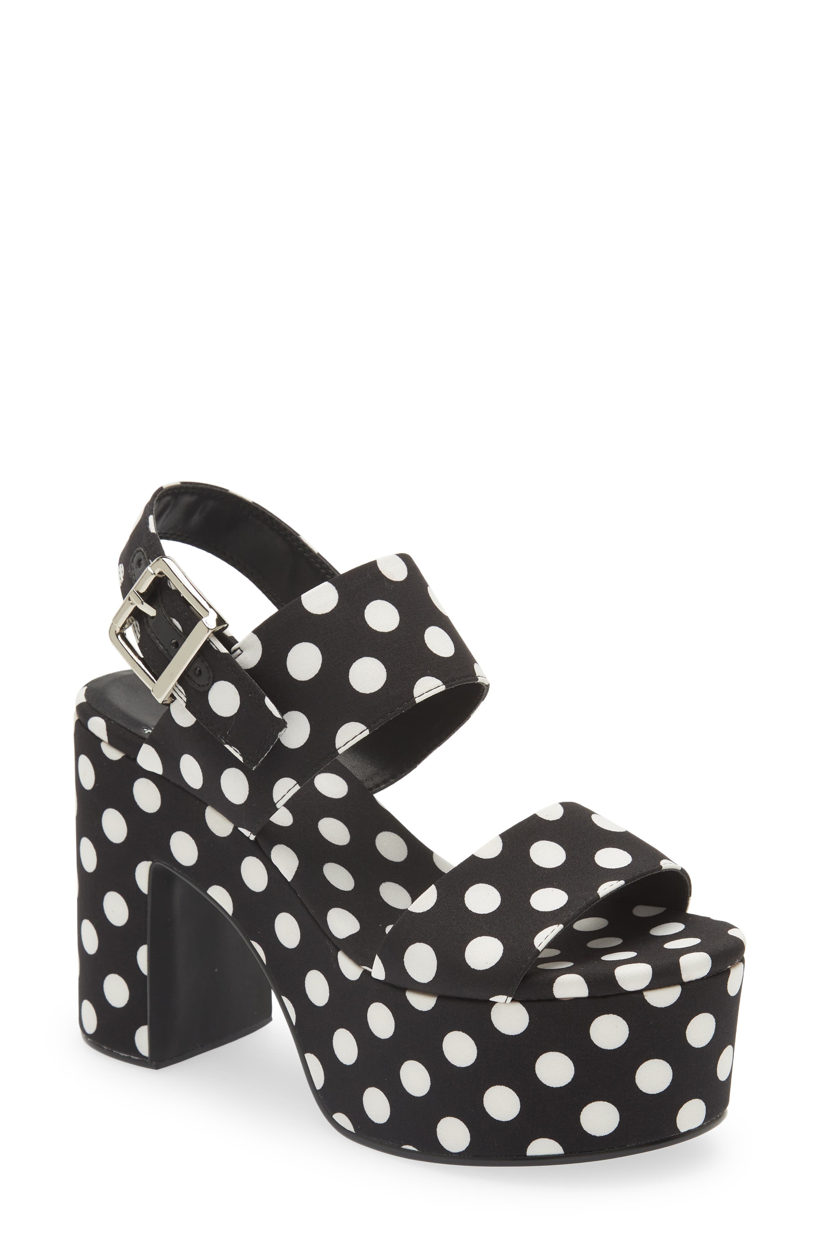 polka dot slip on shoes