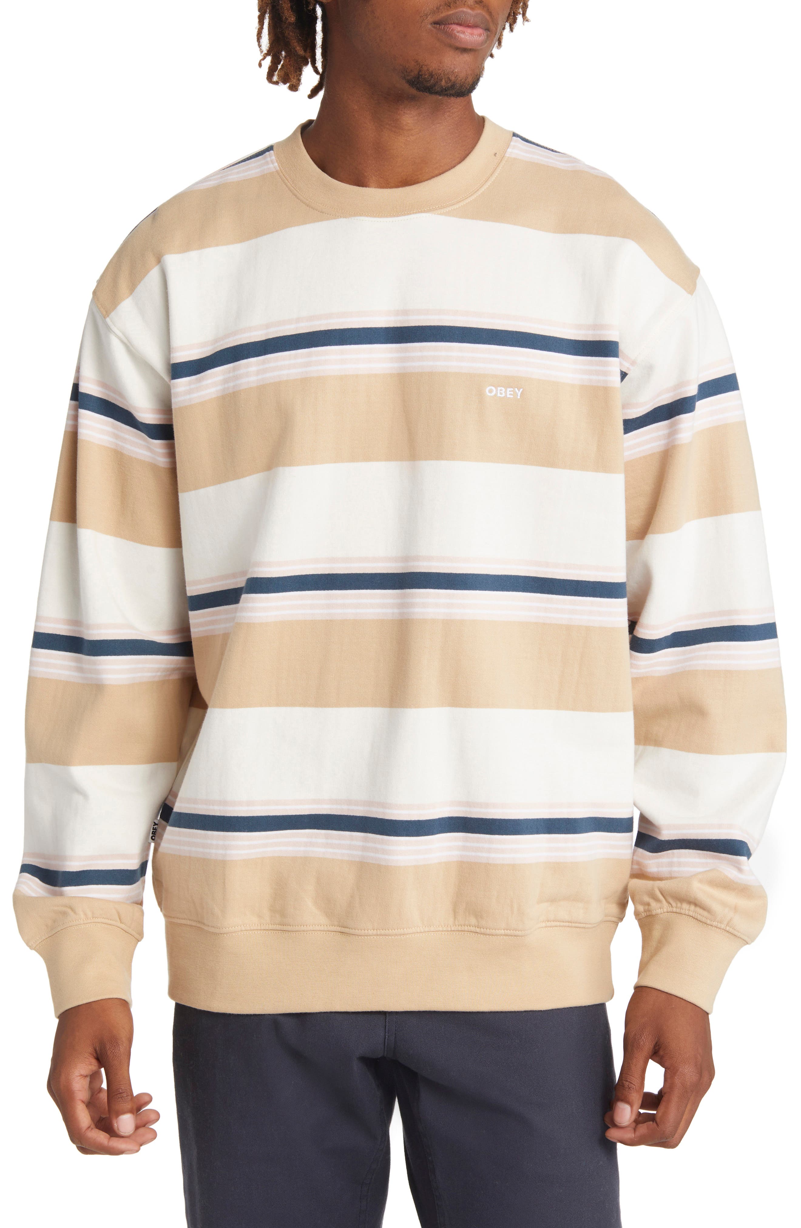 Obey Mens Knuckle Long Sleeve Woven Shirt 